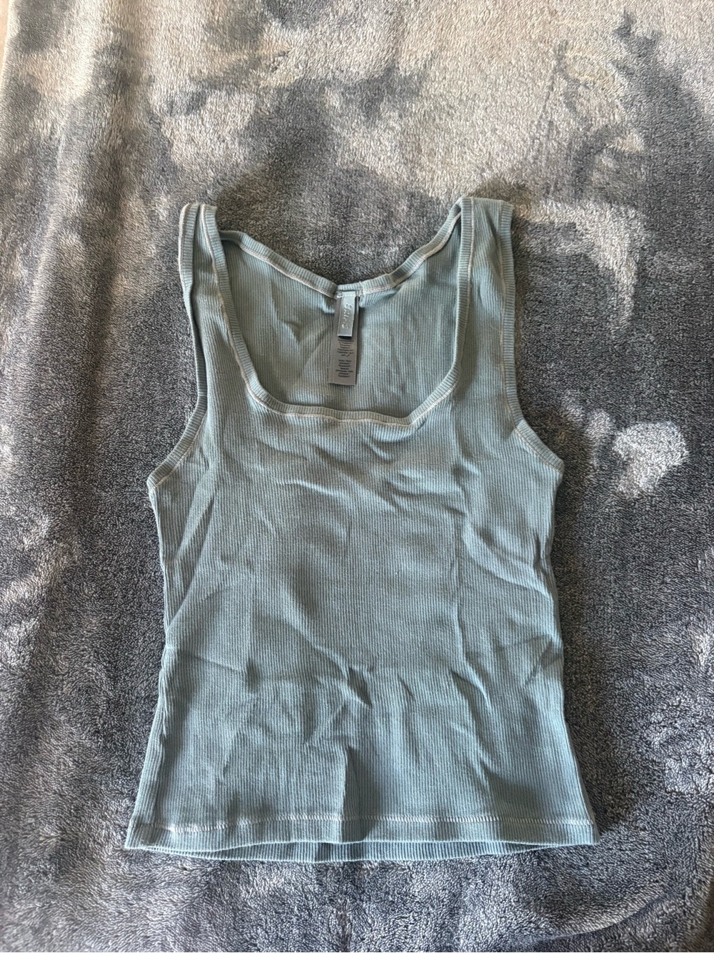 SKIMS Ribbed Tank Top - Sage Green
